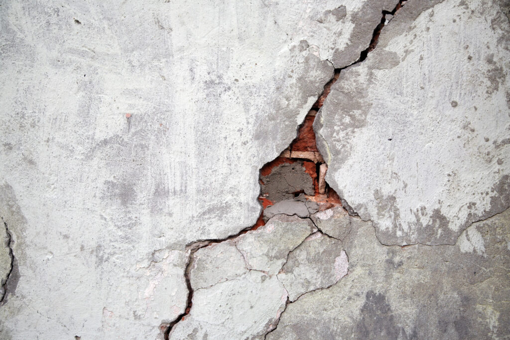 Crack on a wall