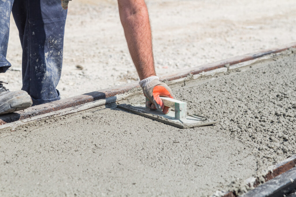 Heavy work for a construction worker on the site.